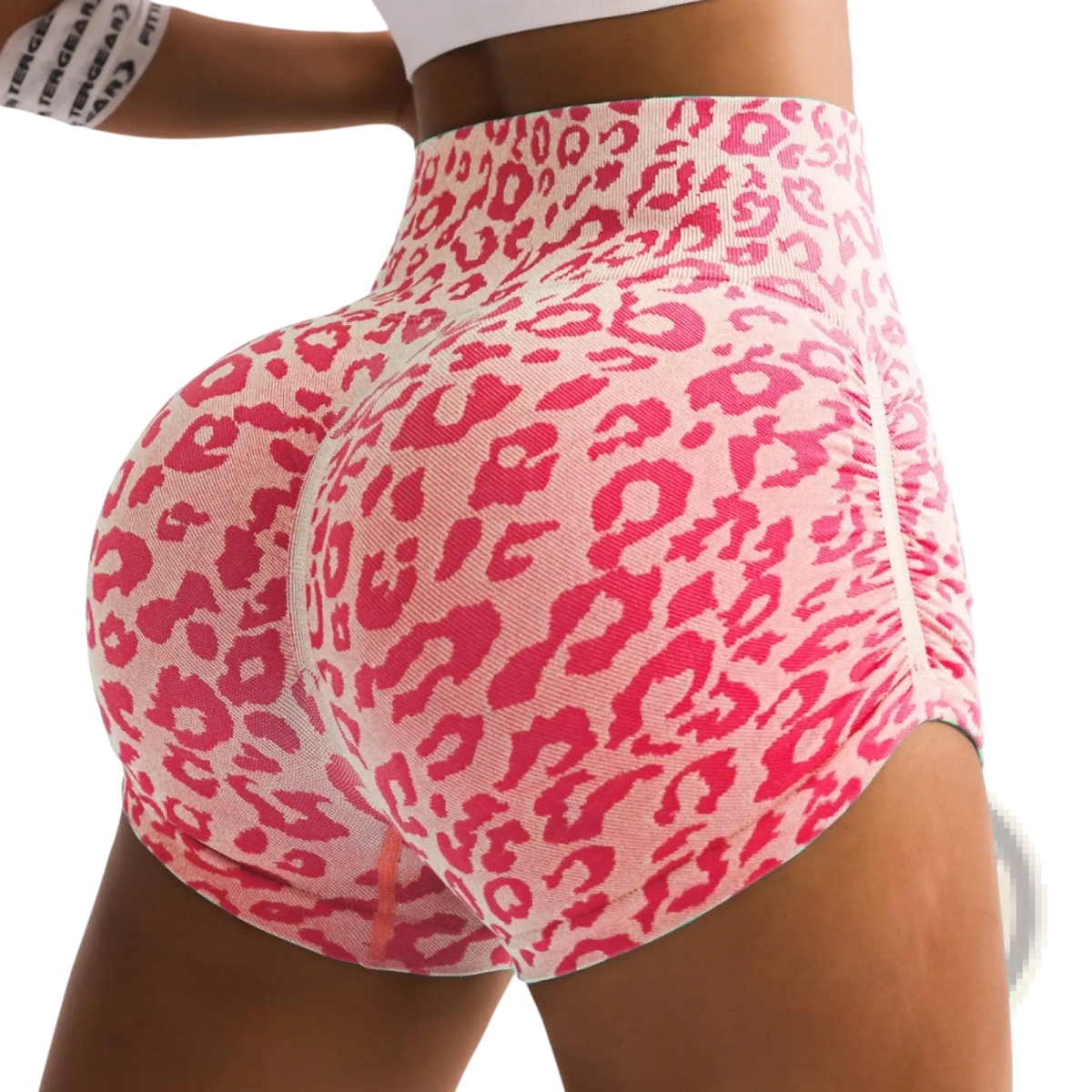Leopard Print Butt Lifting Fitness Shorts