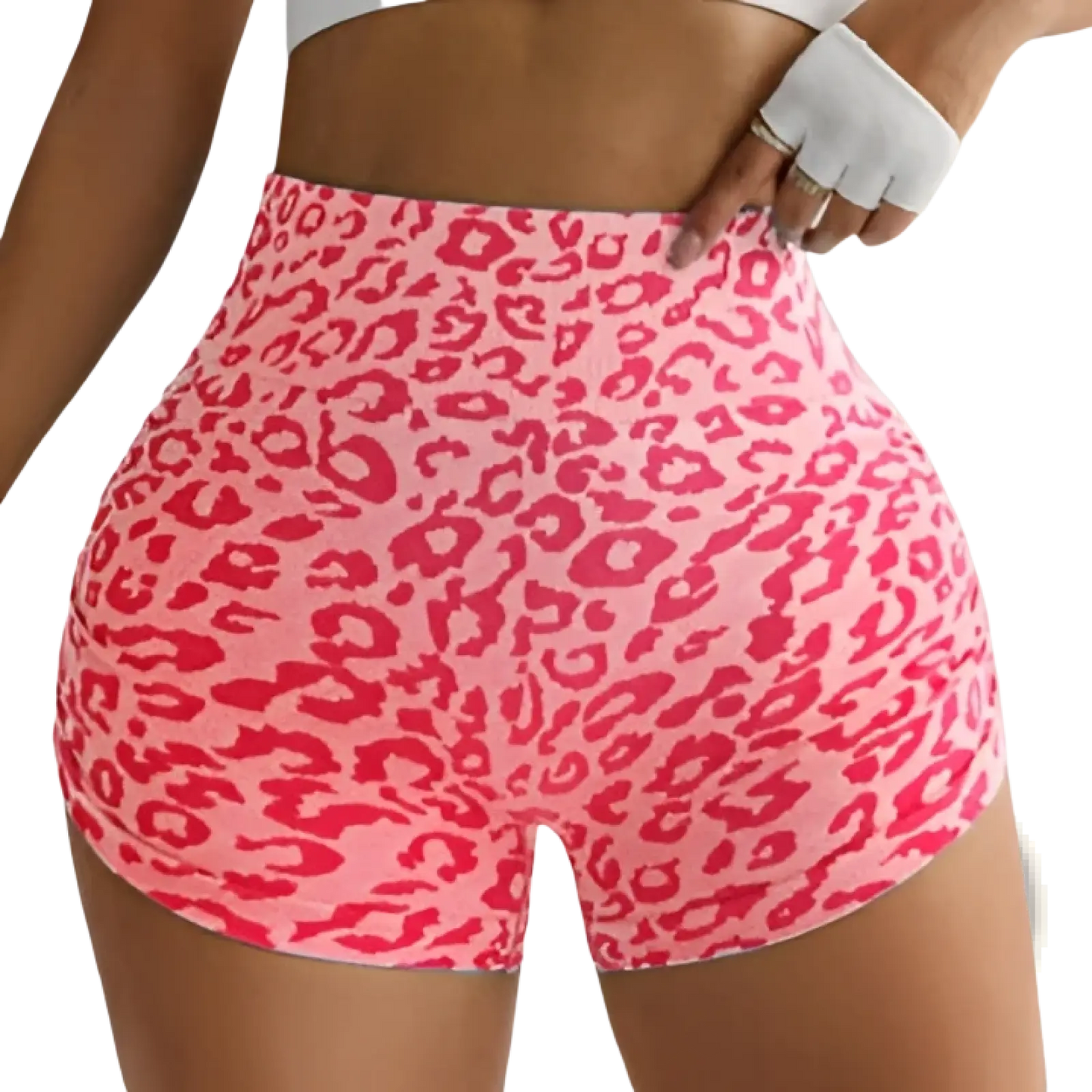Leopard Print Butt Lifting Fitness Shorts
