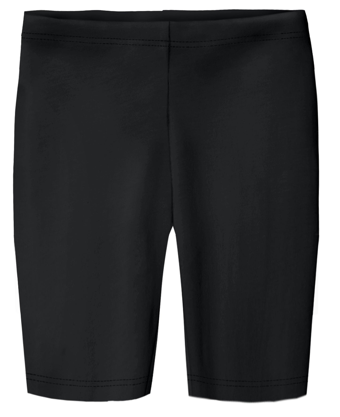 Girls Soft 100% Cotton Long Bike Shorts | Black