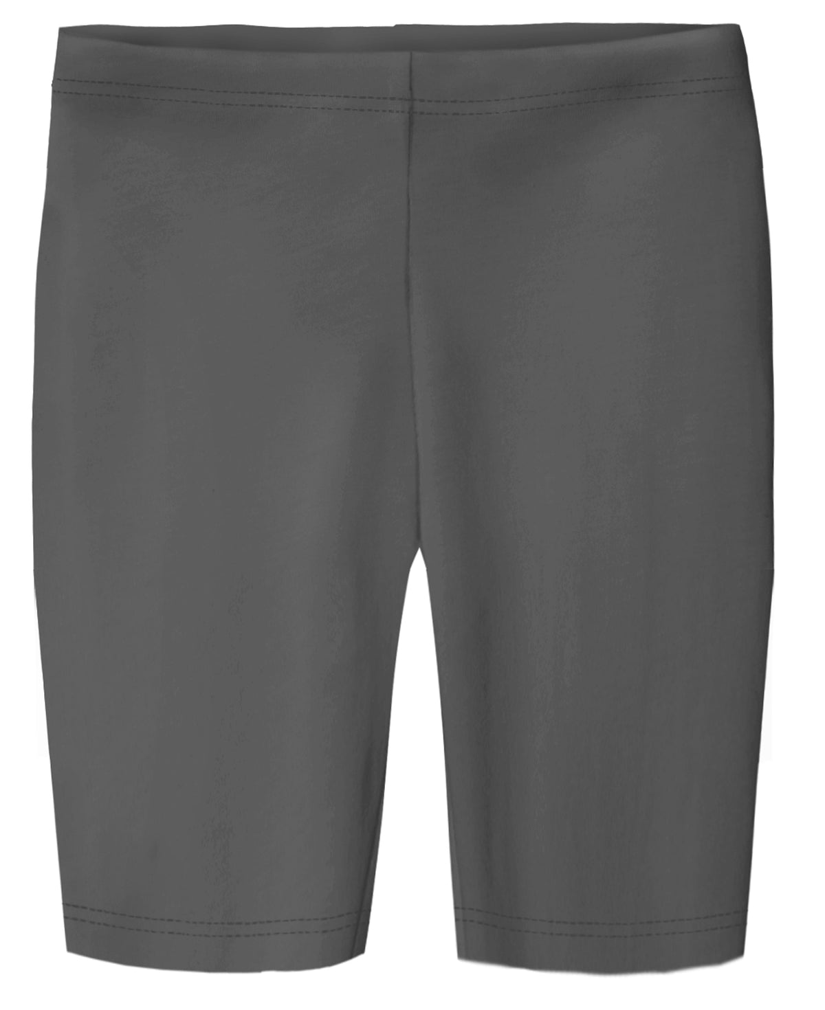 Girls Soft 100% Cotton Long Bike Shorts | Charcoal