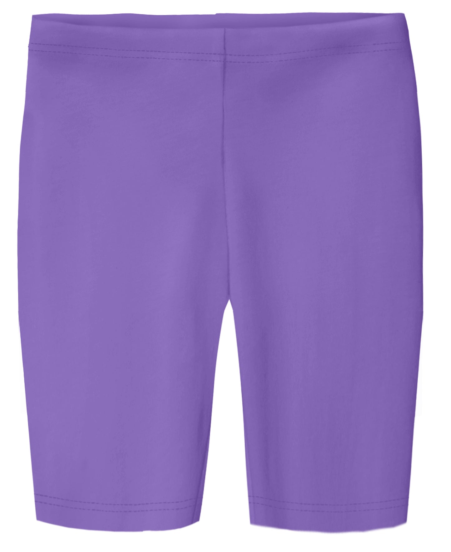 Girls Soft 100% Cotton Long Bike Shorts | Deep Purple