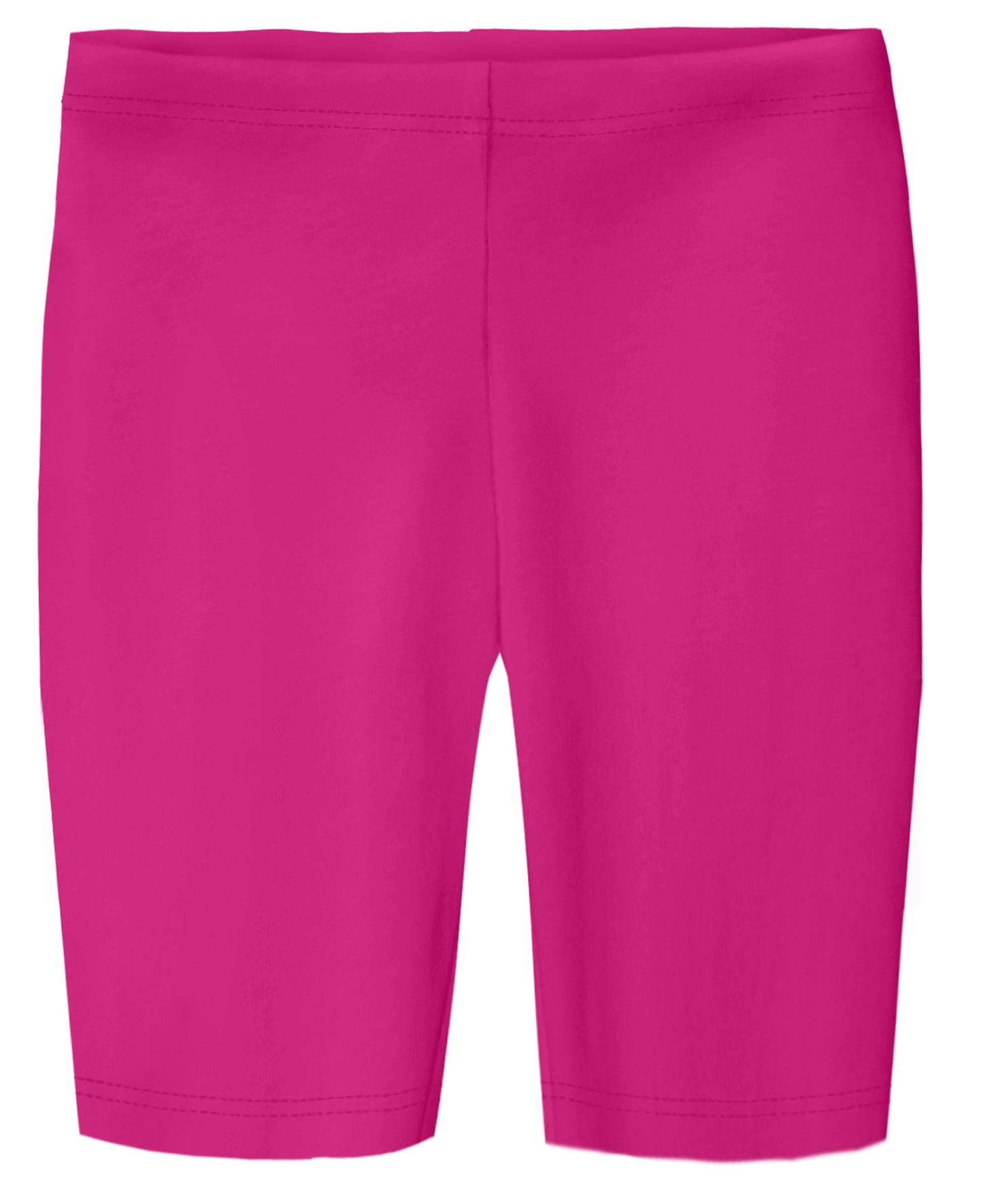 Girls Soft 100% Cotton Long Bike Shorts | Hot Pink