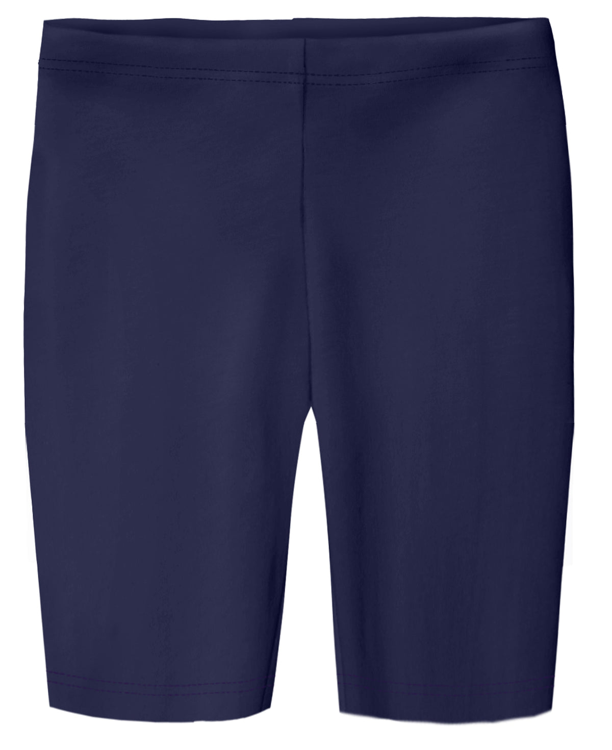 Girls Soft 100% Cotton Long Bike Shorts | Navy