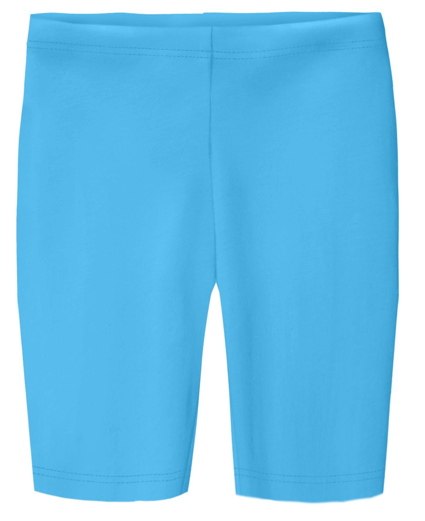 Girls Soft 100% Cotton Long Bike Shorts | Turquoise