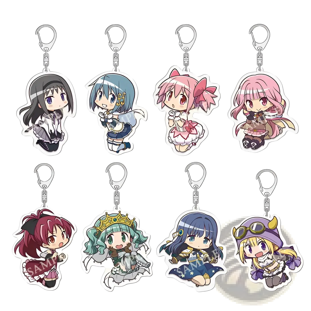 Madoka Magica Anime Acrylic Keychain Set
