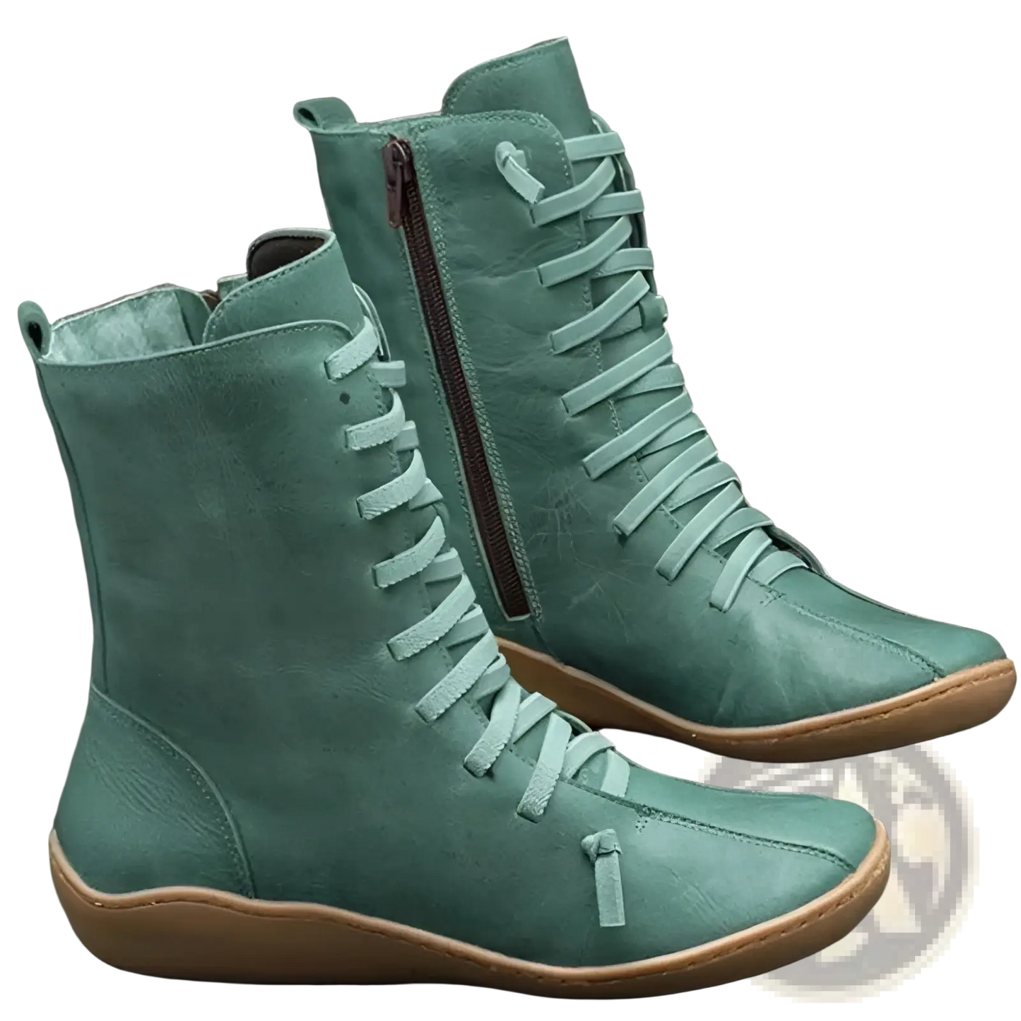 Martin Boots Suede Lace Up Zipper Ankle Shoes