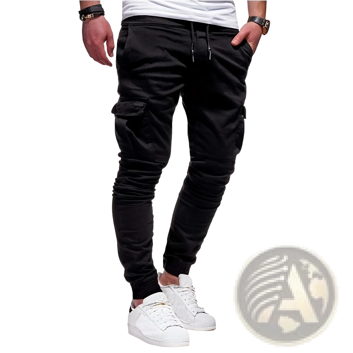 Men Cotton Cargo Joggers Casual Pants