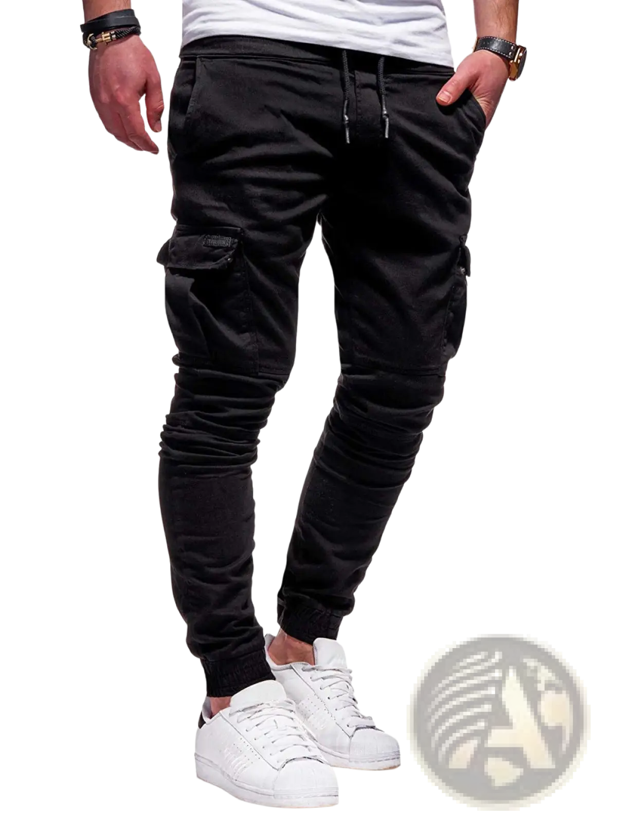 Men Cotton Cargo Joggers Casual Pants