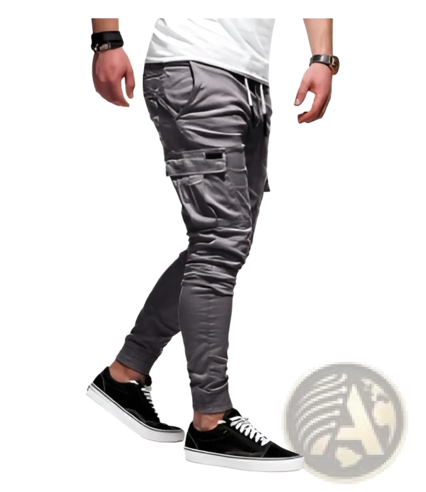 Men Cotton Cargo Joggers Casual Pants