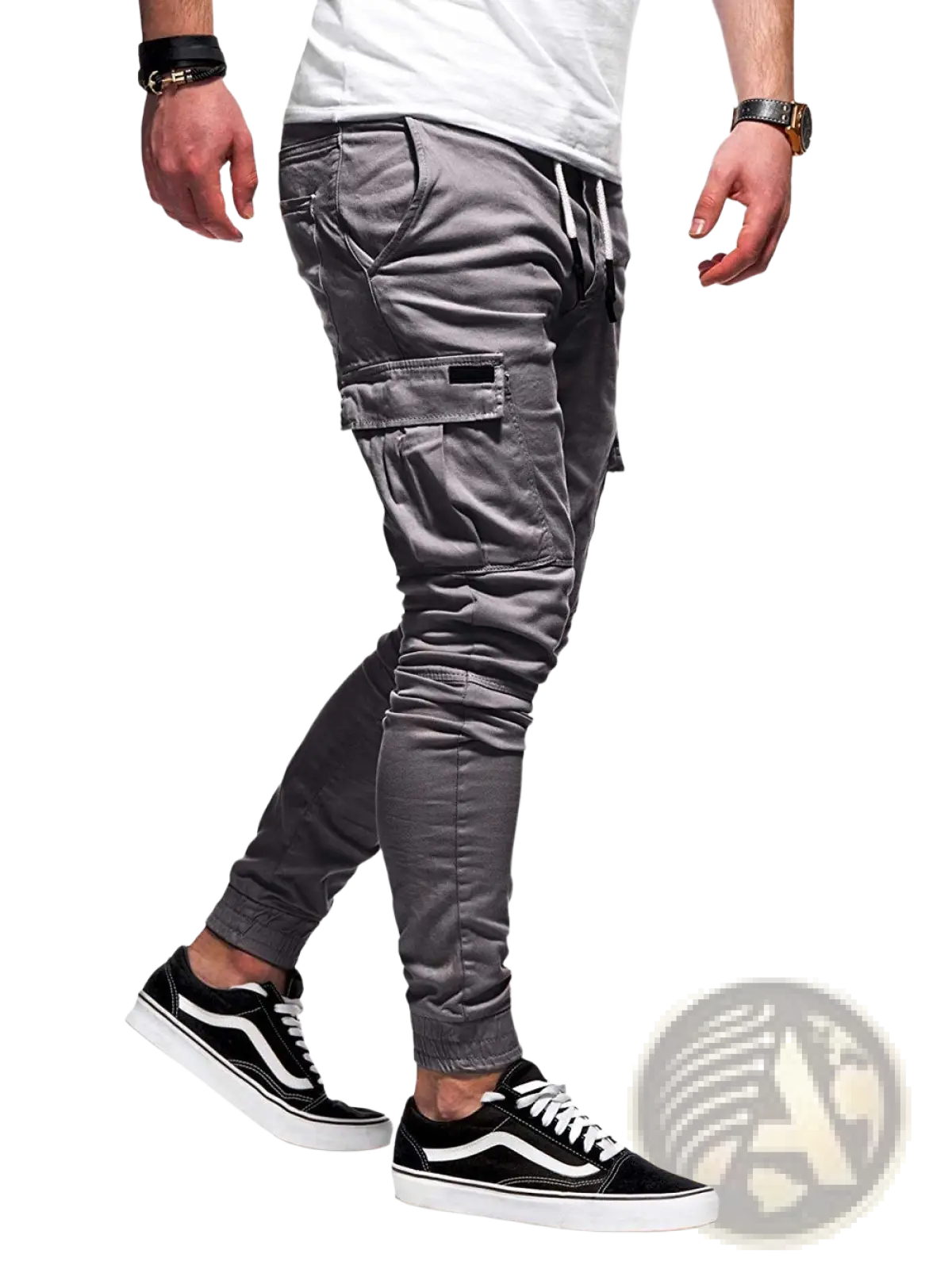 Men Cotton Cargo Joggers Casual Pants