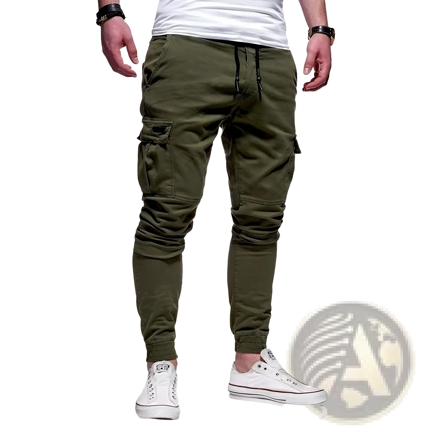 Men Cotton Cargo Joggers Casual Pants