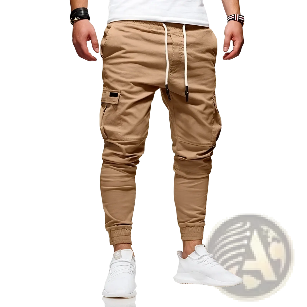 Men Cotton Cargo Joggers Casual Pants