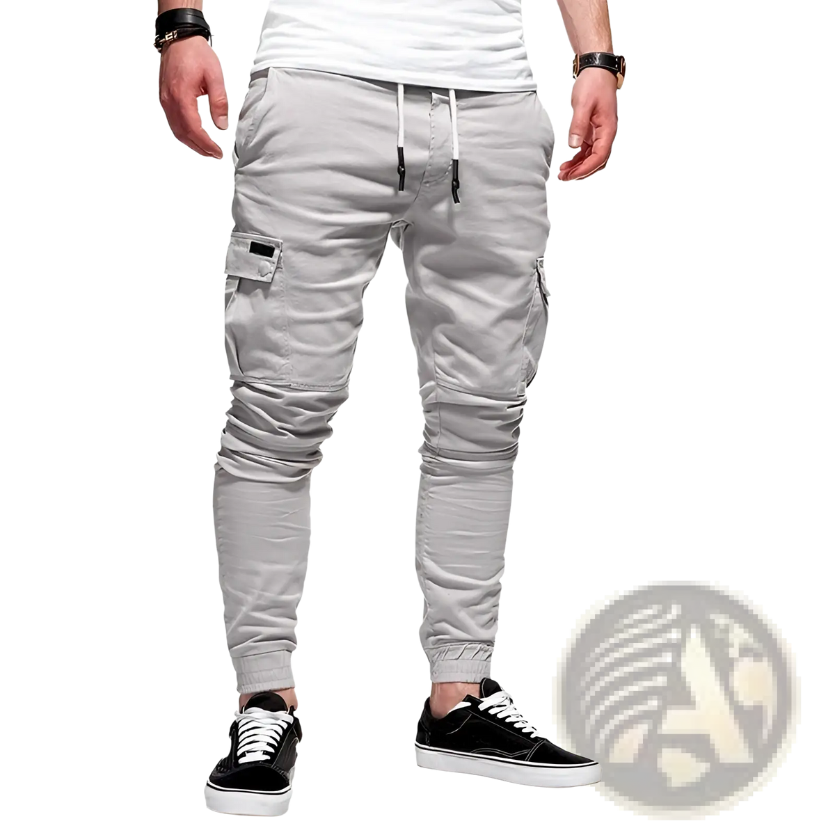 Men Cotton Cargo Joggers Casual Pants