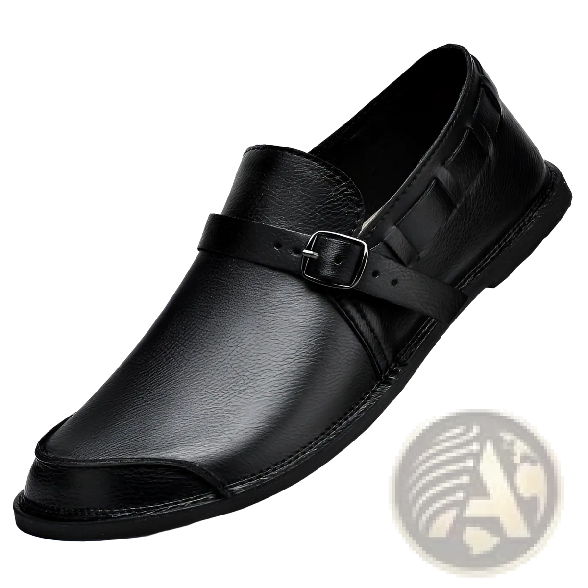 Men Leather Slip on Loafer Buckle Casual Shoes