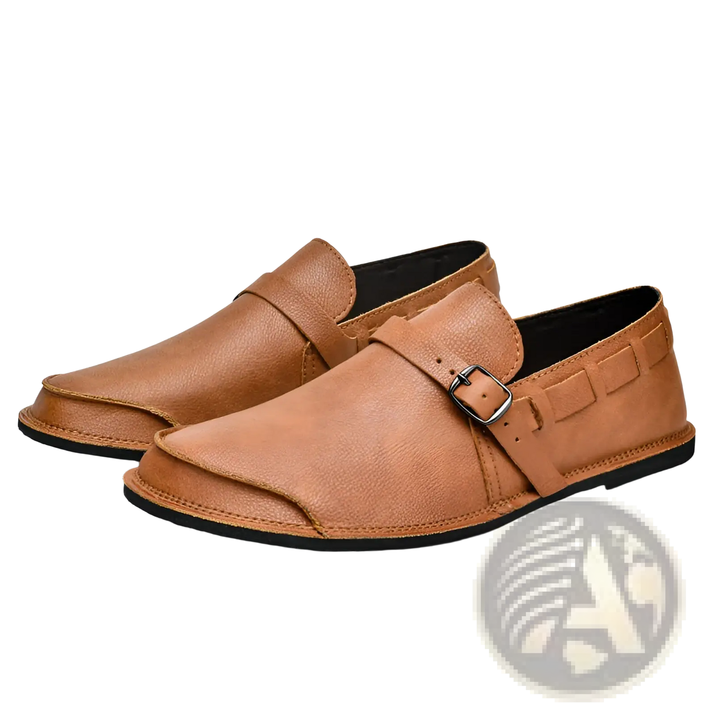 Men Leather Slip on Loafer Buckle Casual Shoes
