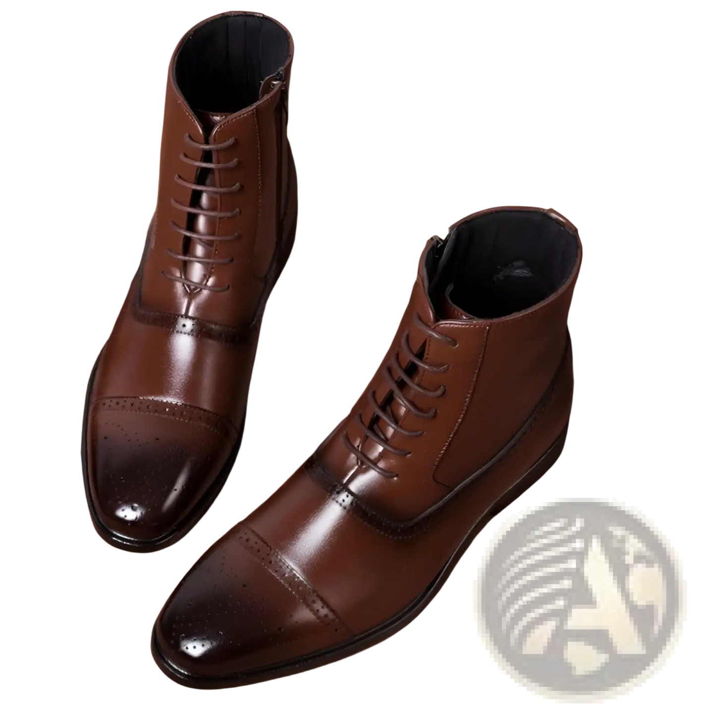 Men Winter Boots Leather Brogue Plush Warm Shoes