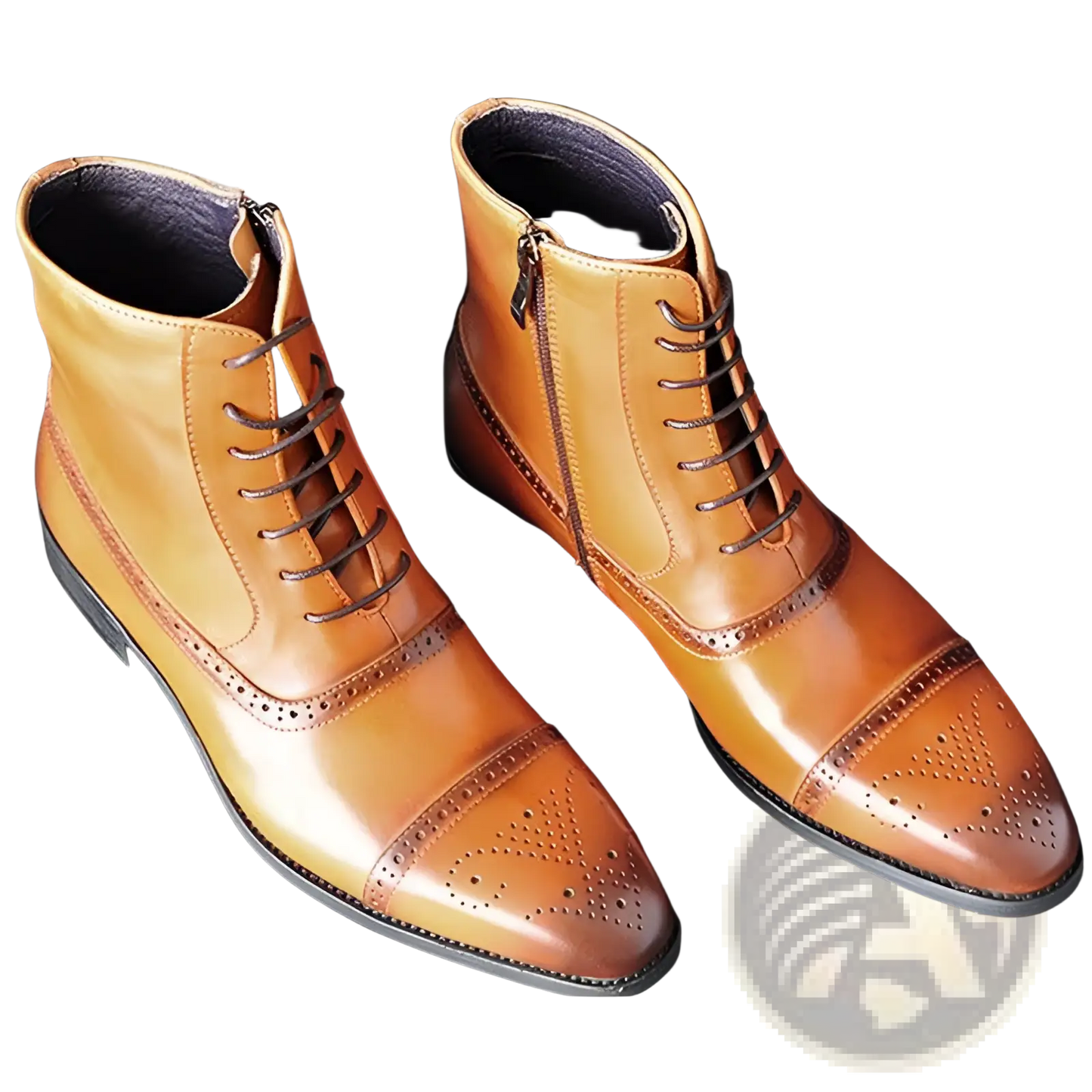 Men Winter Boots Leather Brogue Plush Warm Shoes