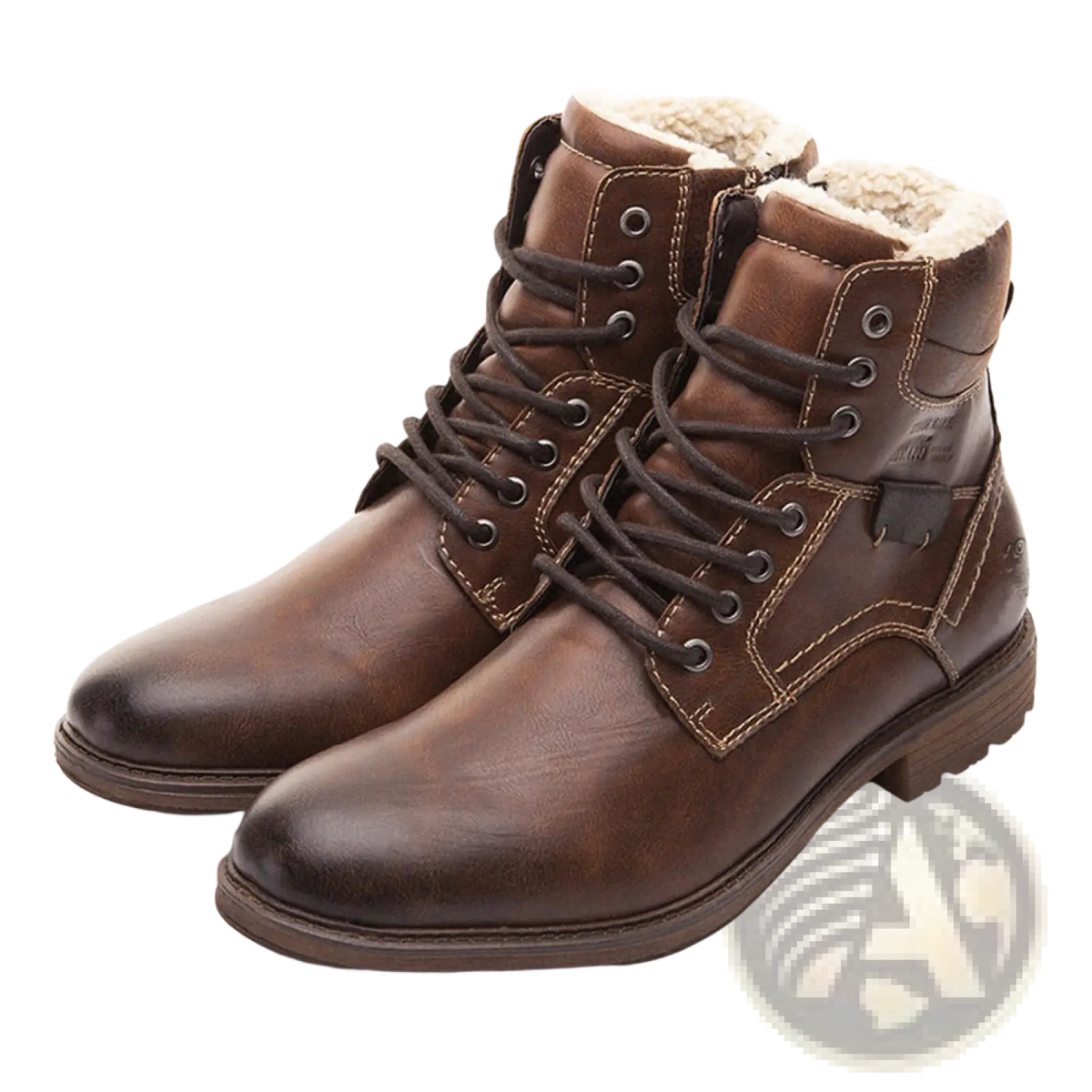 Men Winter Snow Boots Leather Fleece Warm Martin Shoes