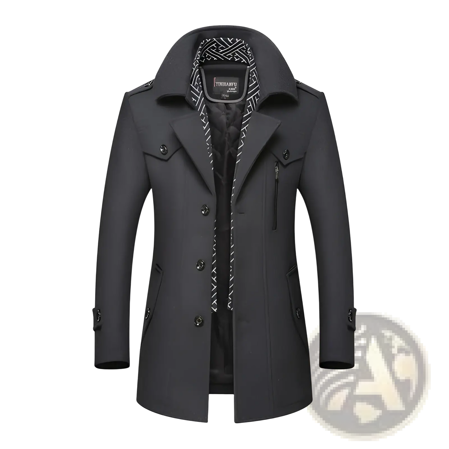 Men Woolen Trench Coat