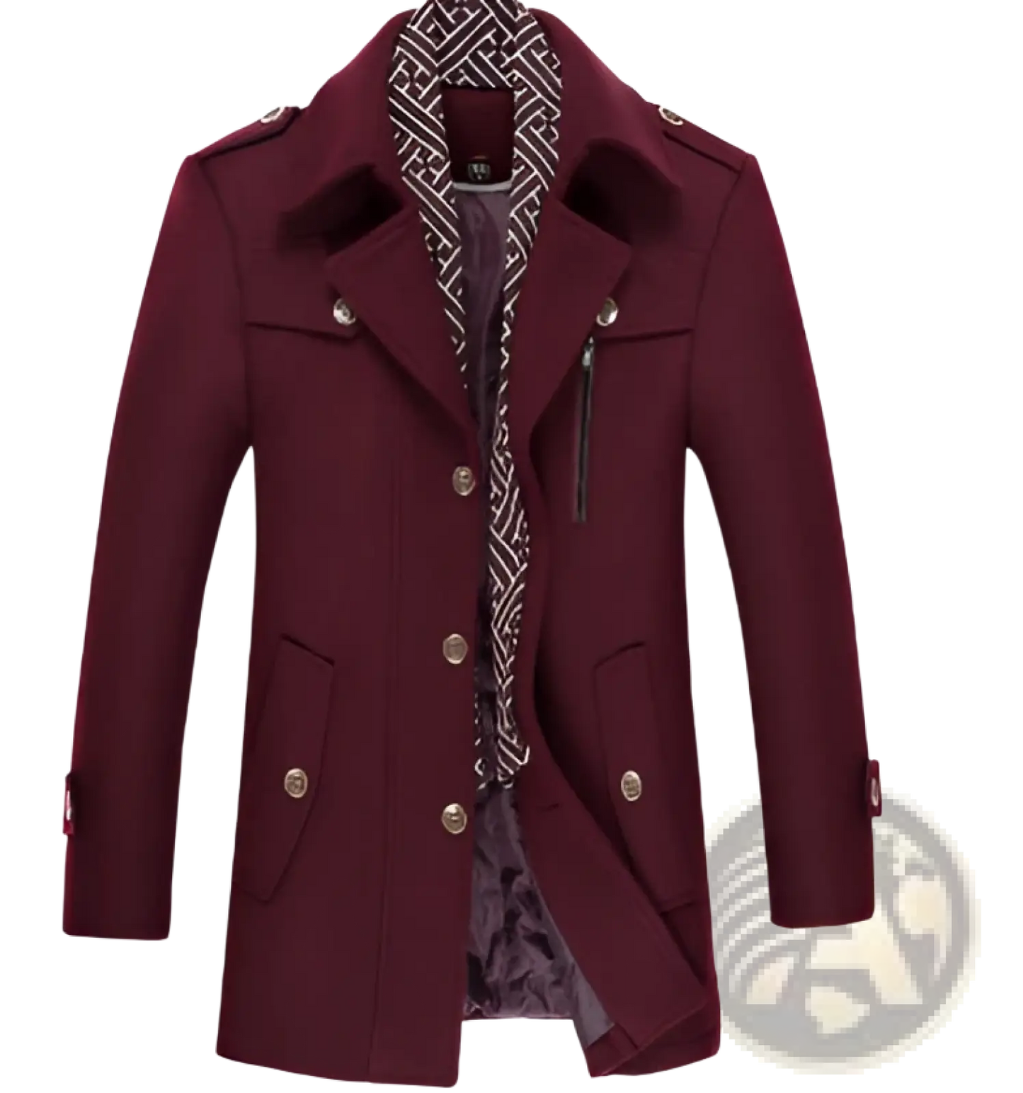 Men Woolen Trench Coat