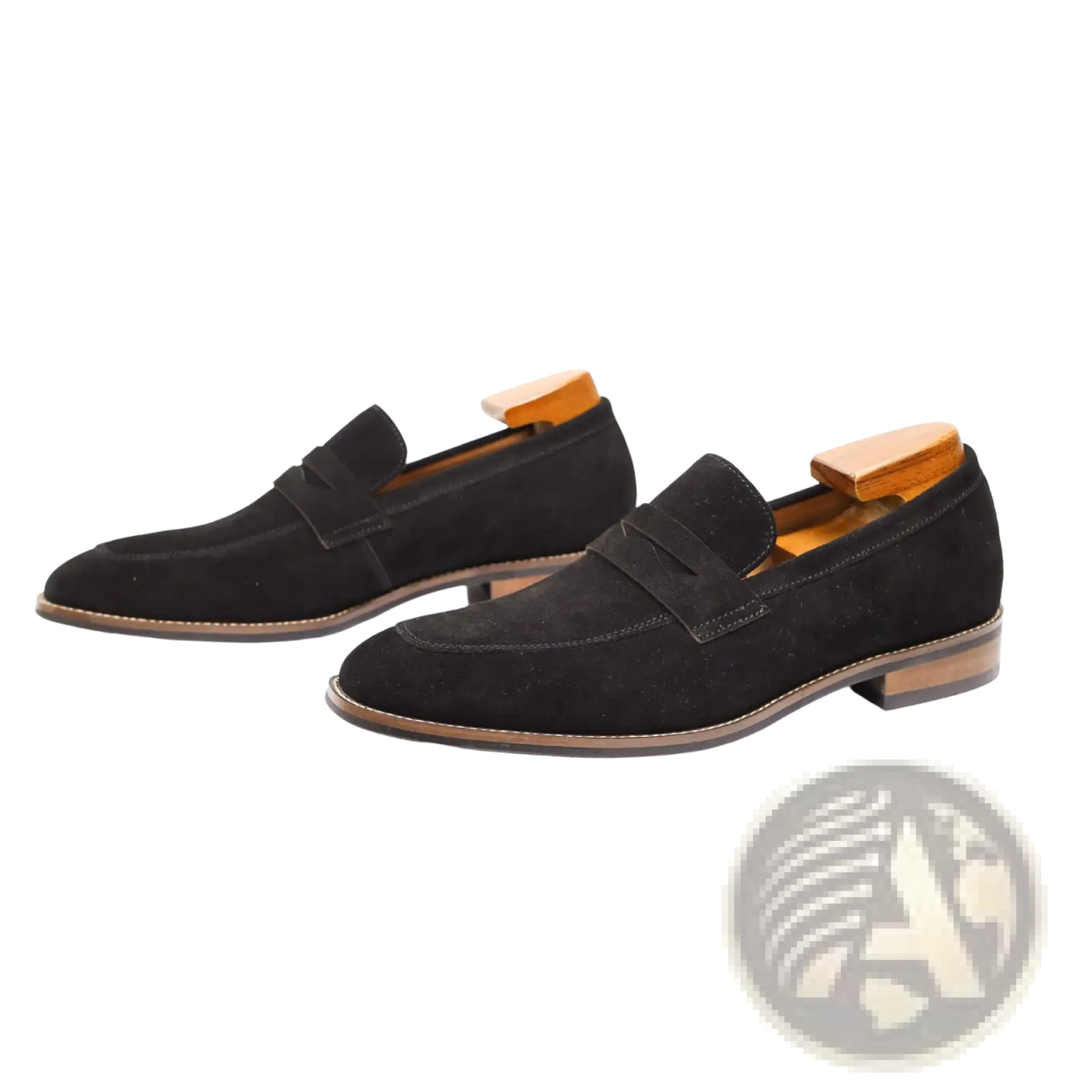 Men's Brown Suede Penny Loafer Casual Leather Shoes