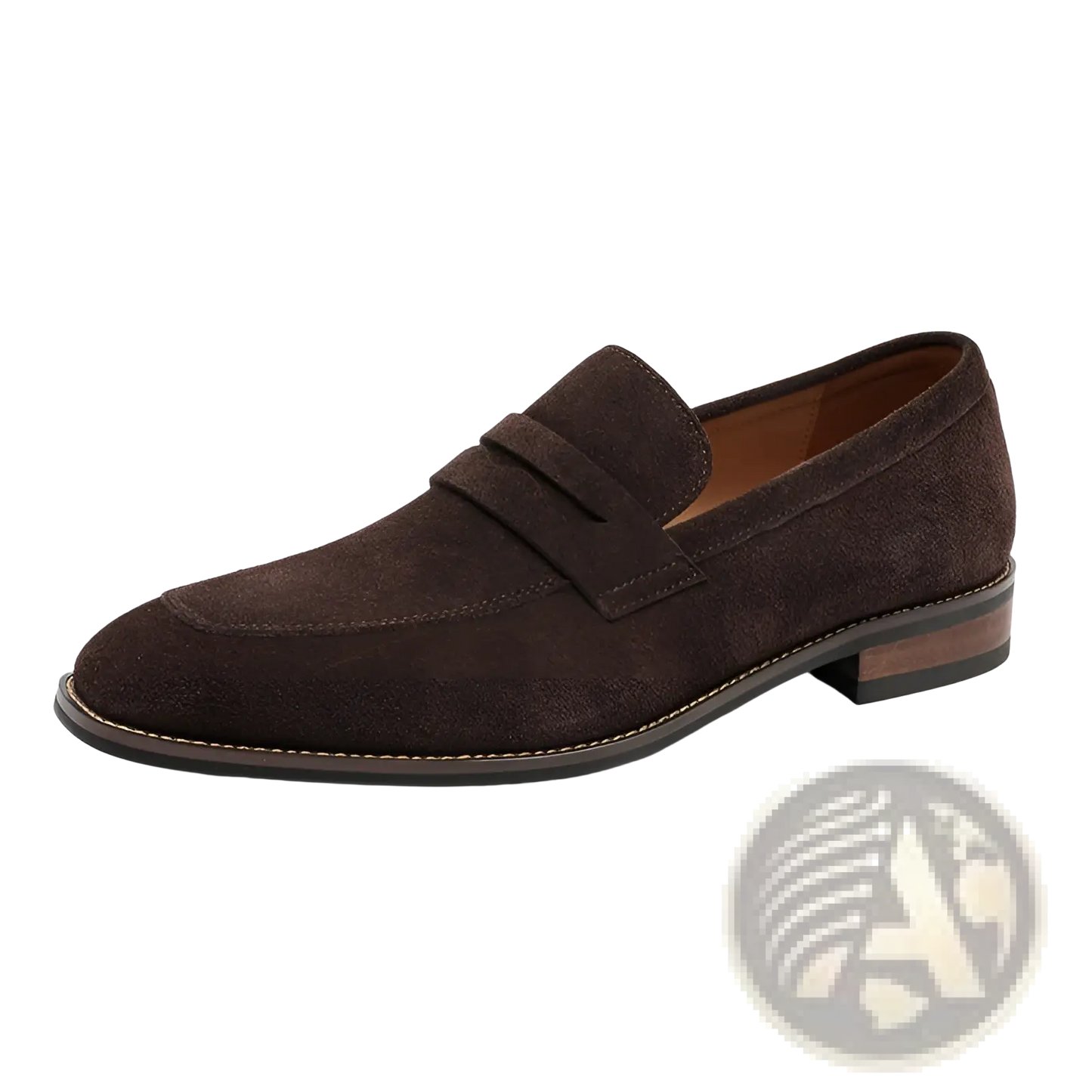 Men's Brown Suede Penny Loafer Casual Leather Shoes