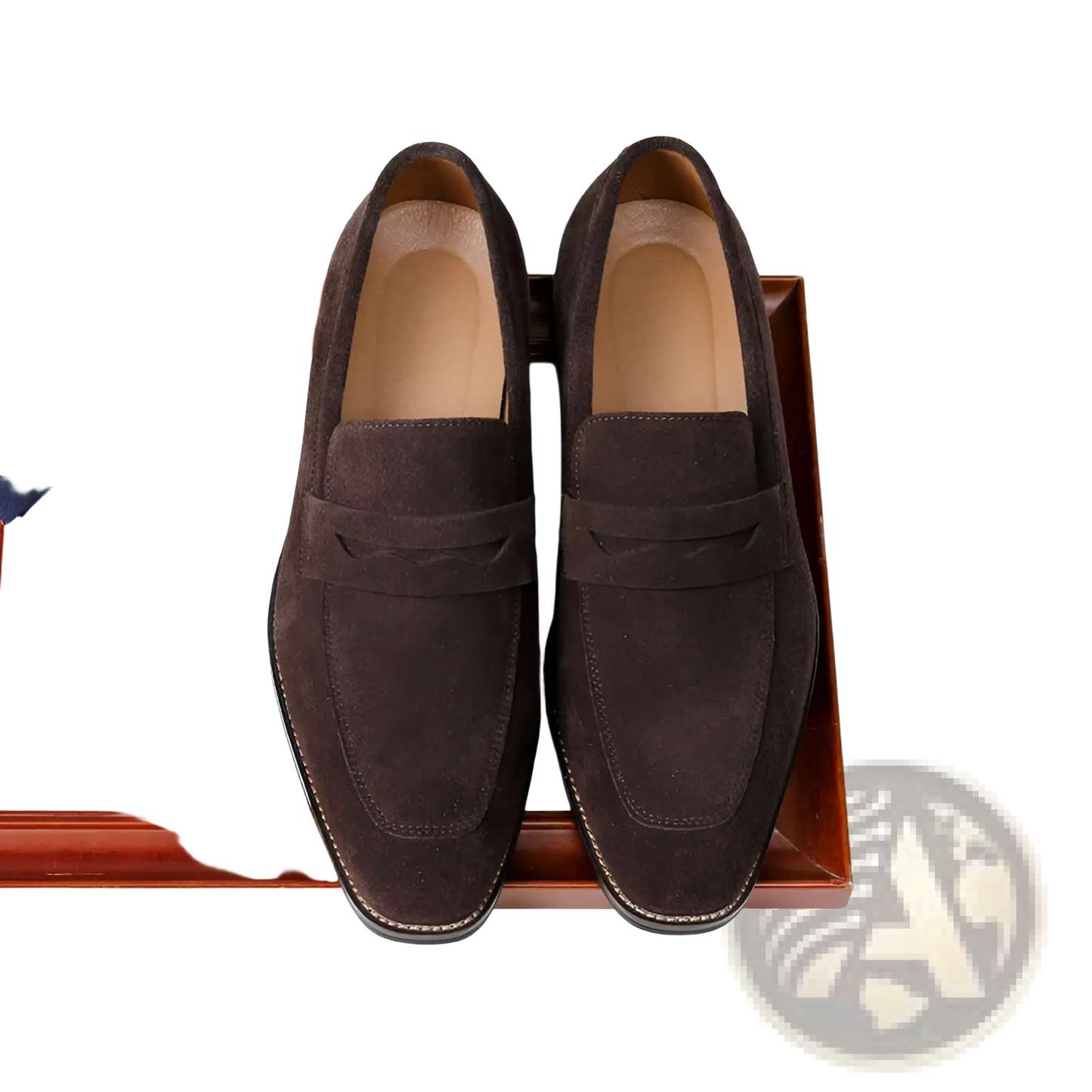 Men's Brown Suede Penny Loafer Casual Leather Shoes