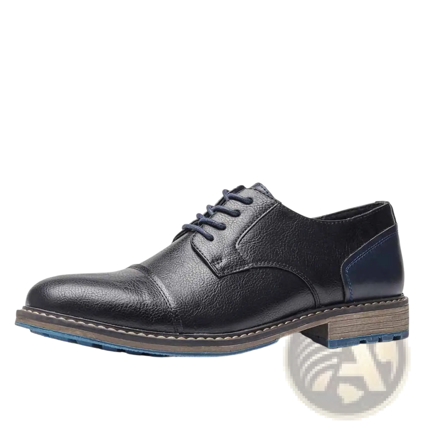 Men's Leather Cap Toe Retro Business Casual Shoes