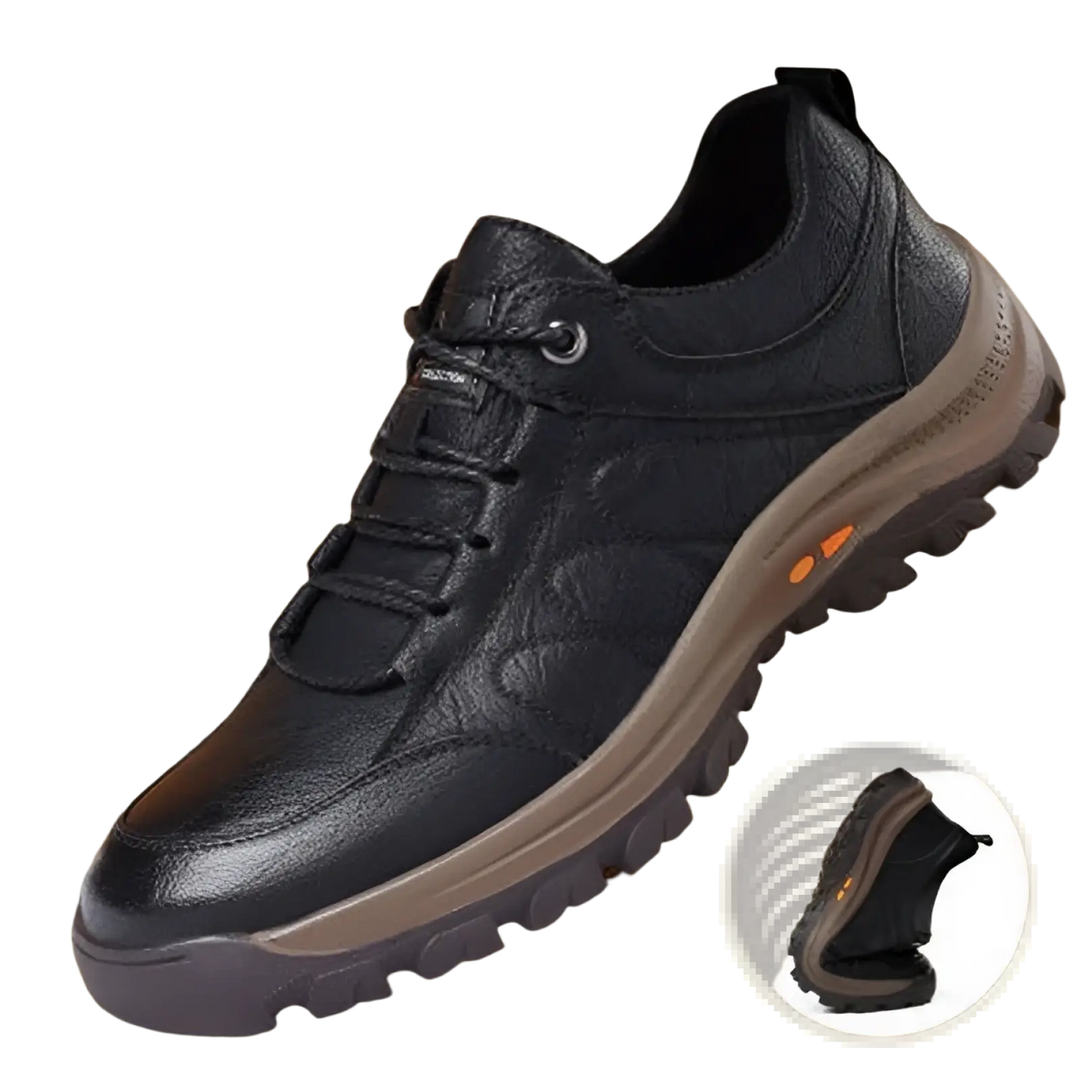 Men's Leather Hiking Shoes Vintage Casual Footwear