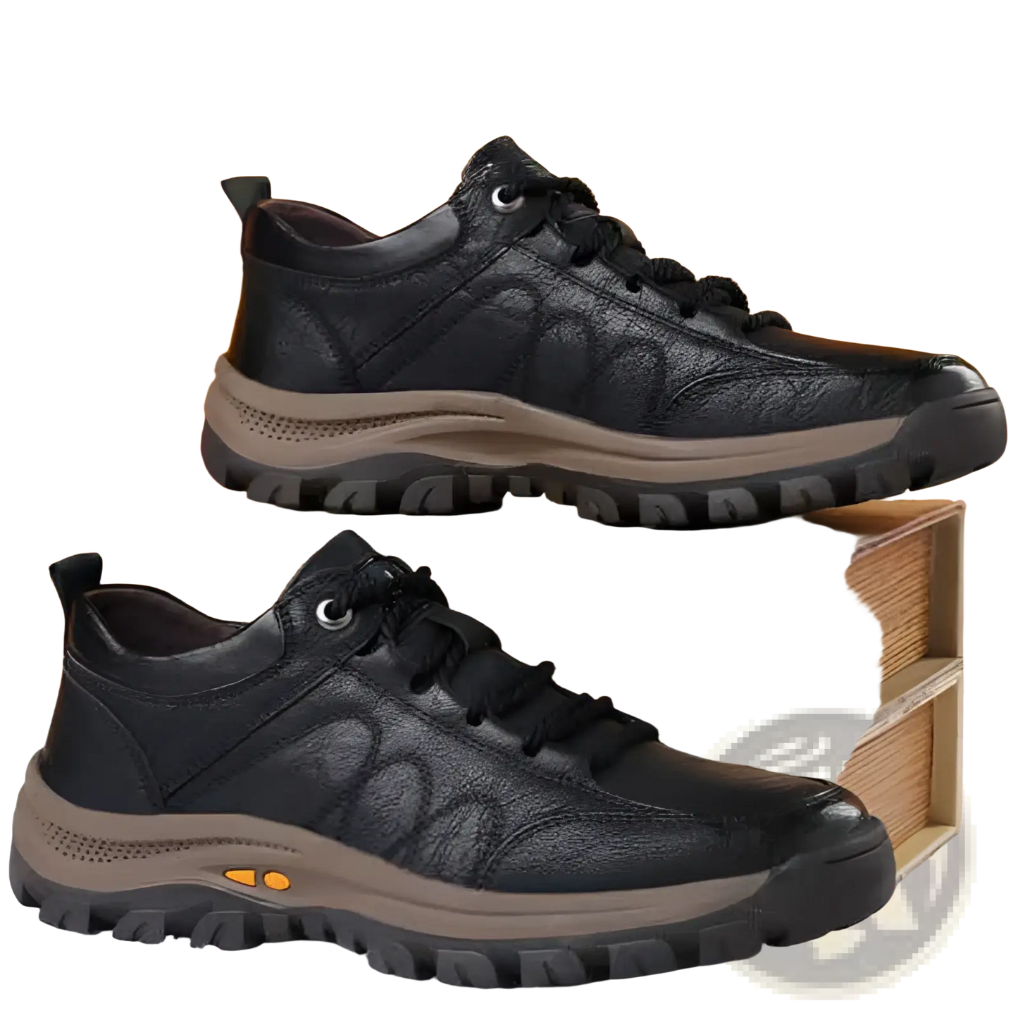 Men's Leather Hiking Shoes Vintage Casual Footwear