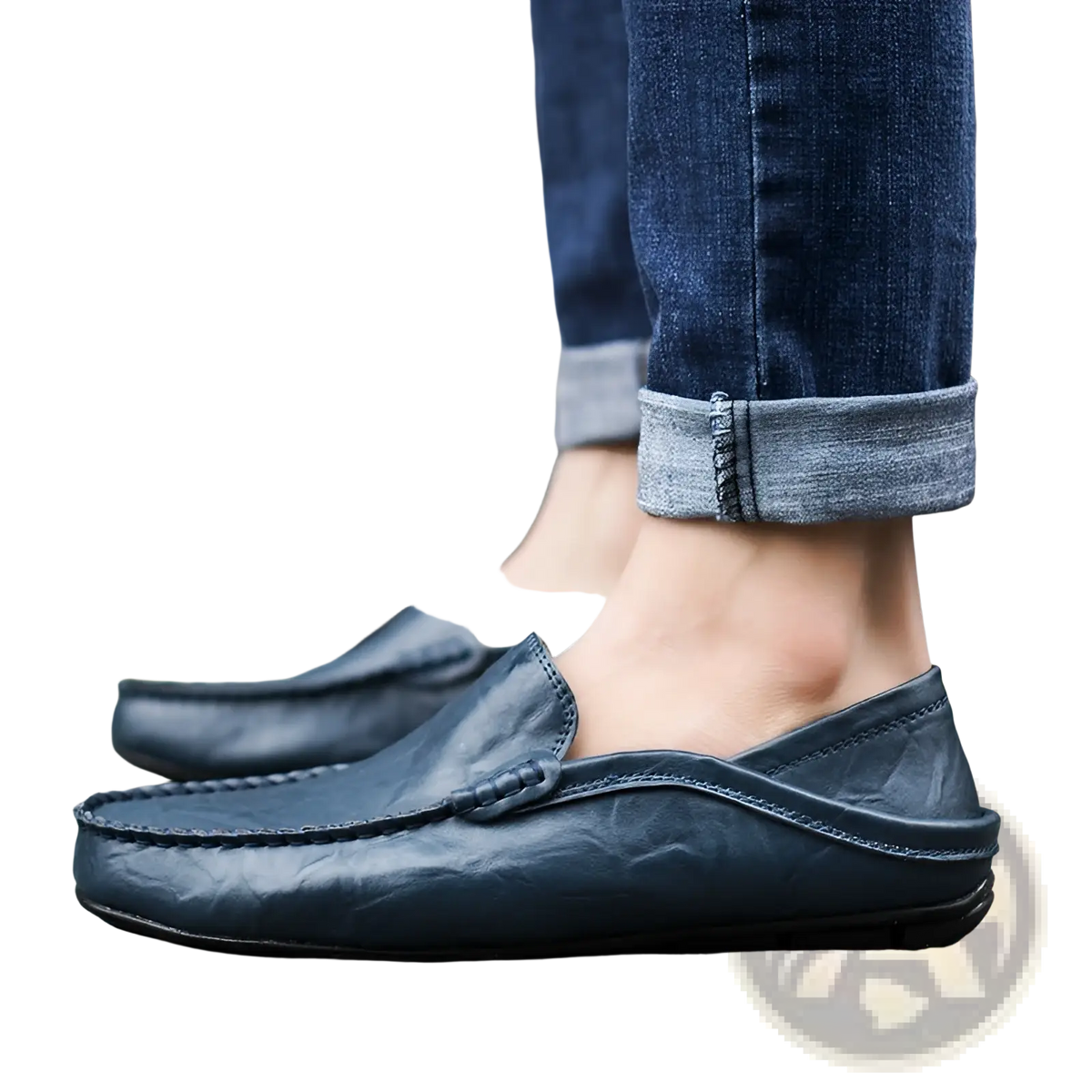Men's Leather Moccasin Loafers Slip on Shoes