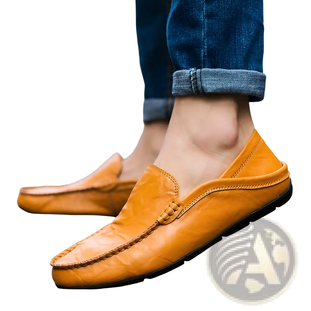 Men's Leather Moccasin Loafers Slip on Shoes
