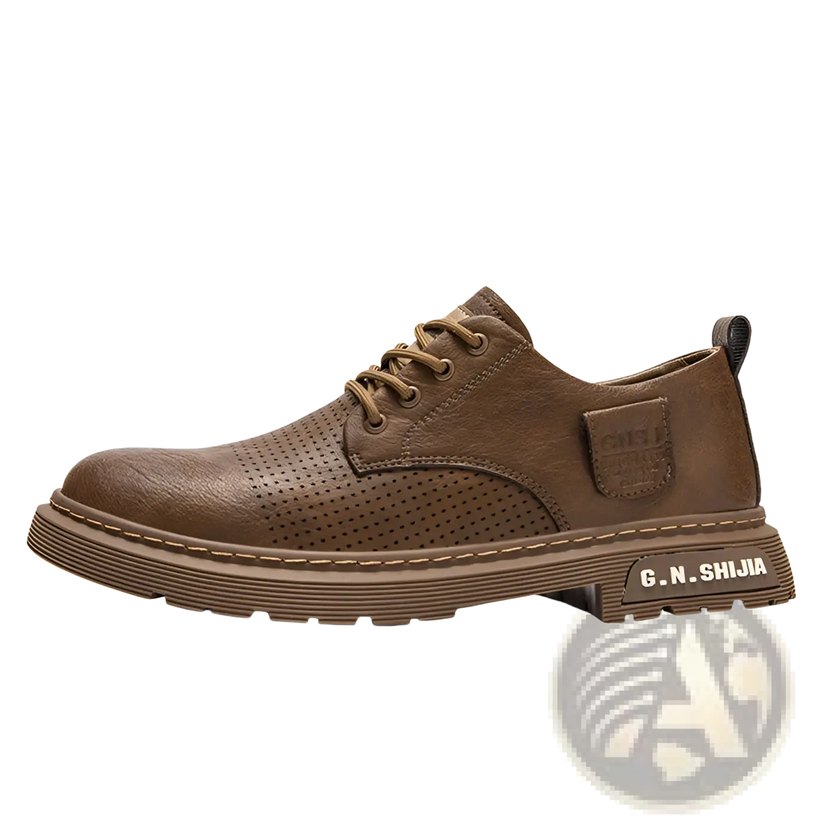 Men's Leather Perforated Business Casual Shoes