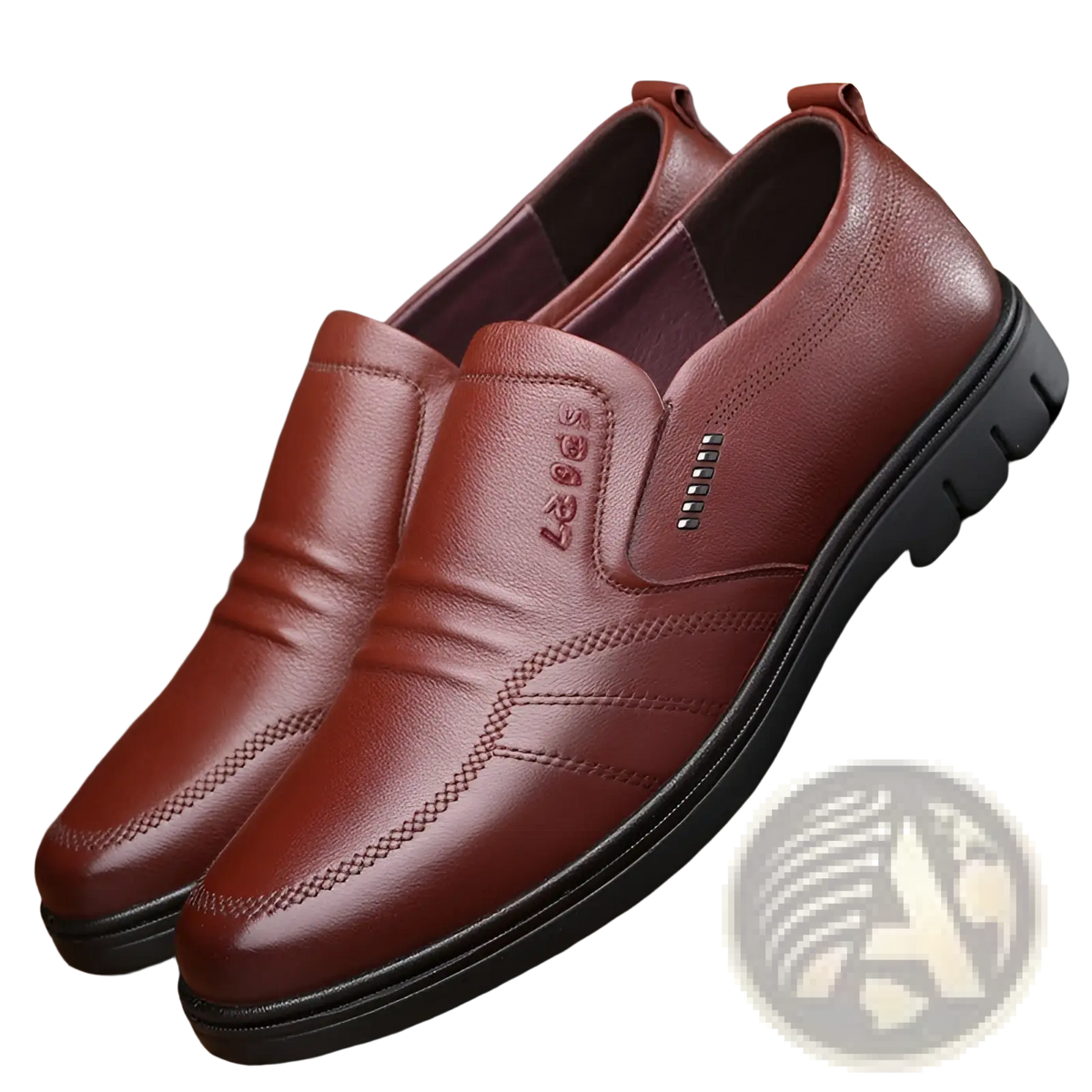Men's Leather Slip on Shoes with Non Slip Sole