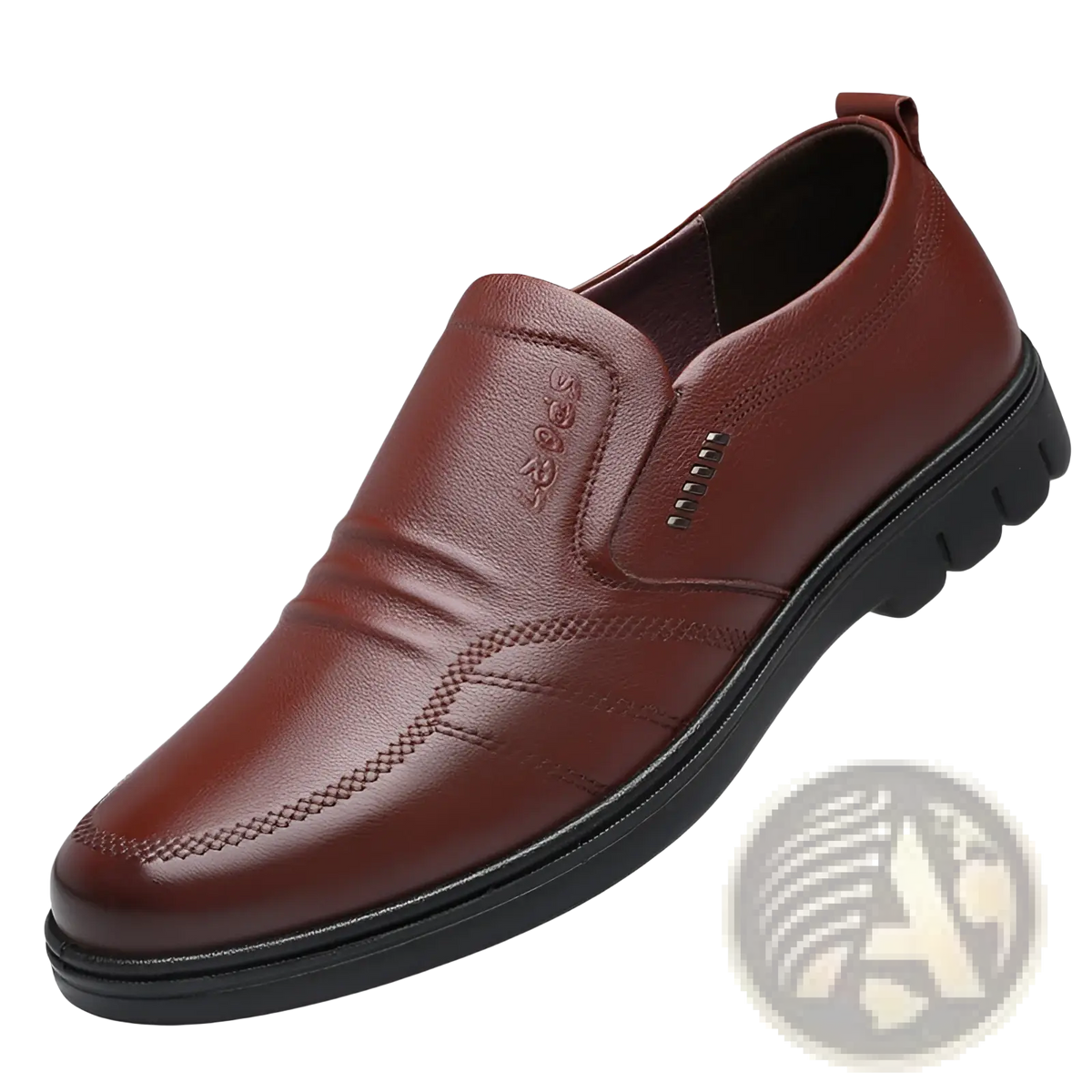 Men's Leather Slip on Shoes with Non Slip Sole