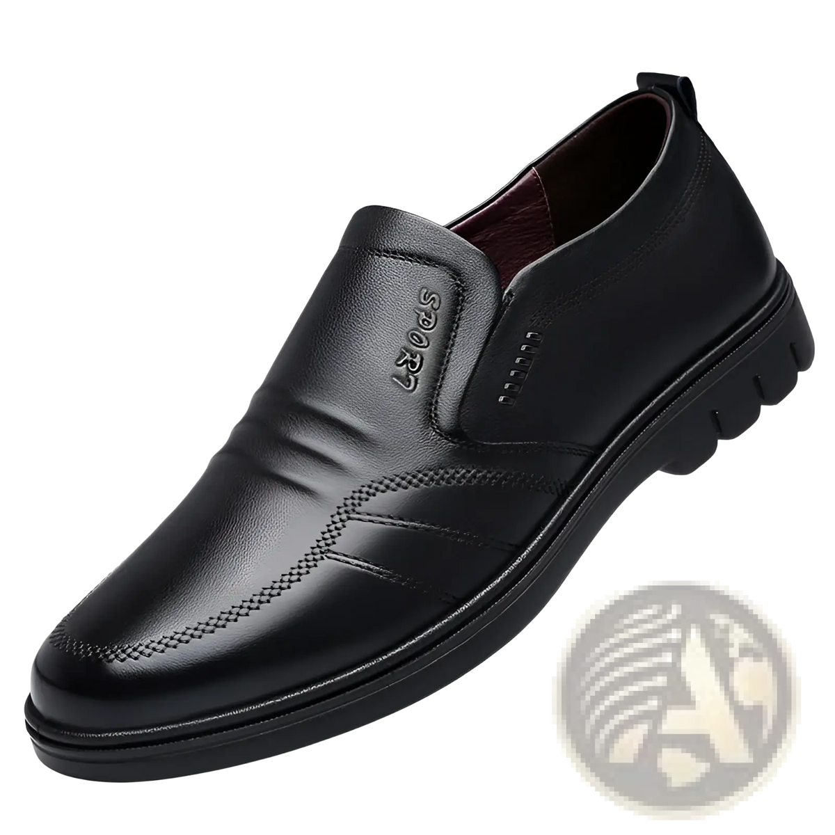 Men's Leather Slip on Shoes with Non Slip Sole