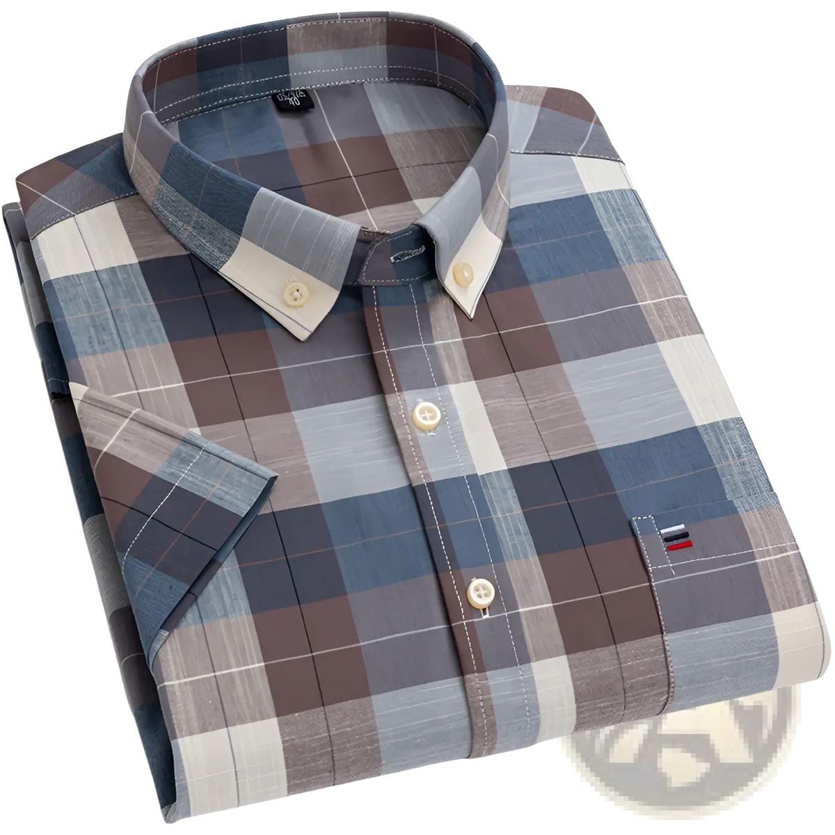 Men's Premium 100% Cotton Textured Short Sleeve Shirt