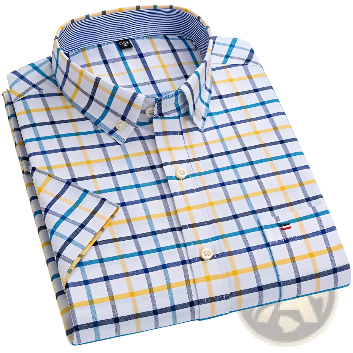 Men's Premium 100% Cotton Textured Short Sleeve Shirt