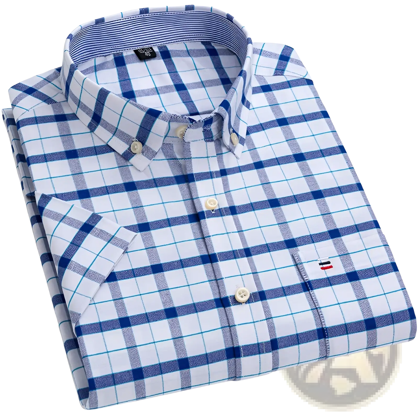 Men's Premium 100% Cotton Textured Short Sleeve Shirt