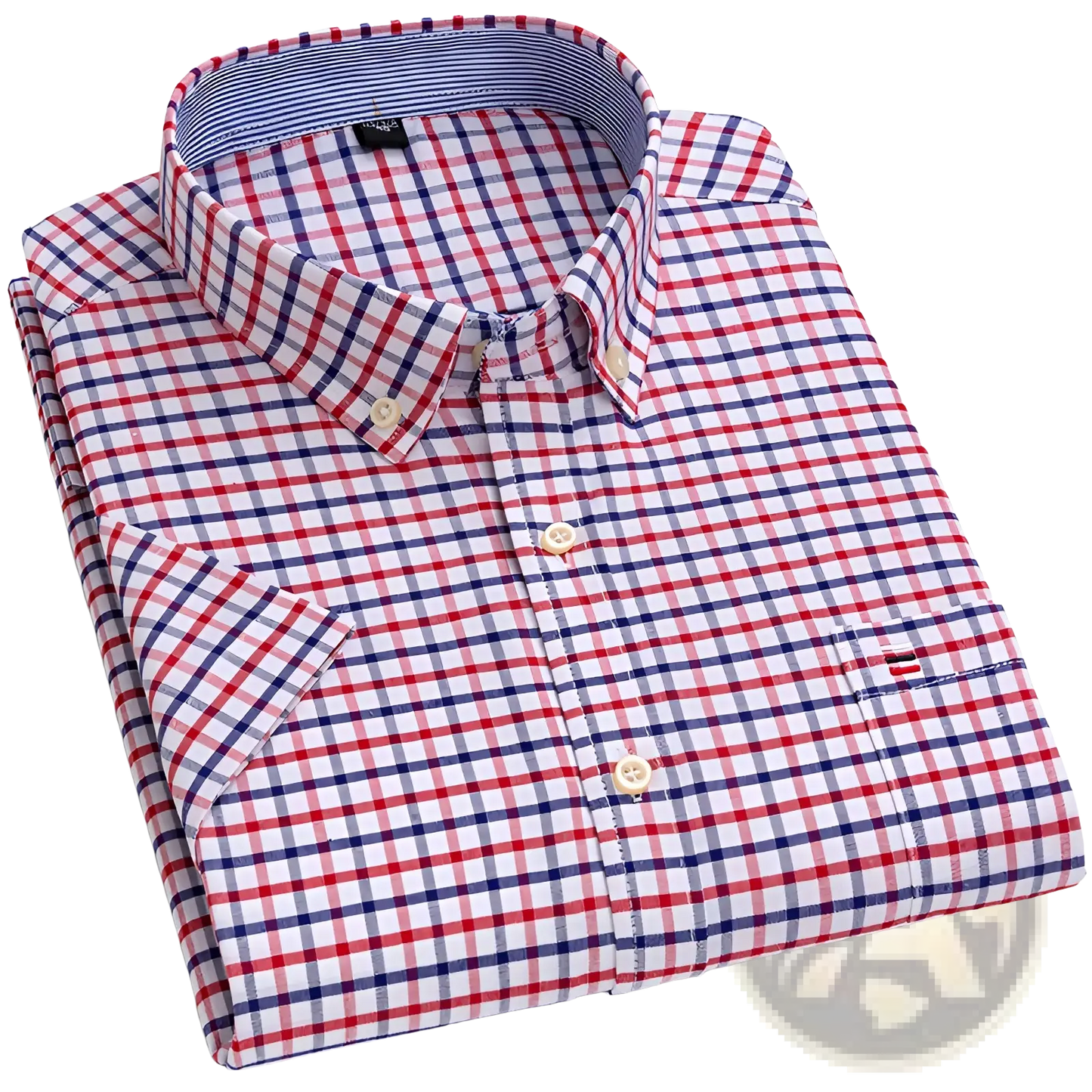 Men's Premium 100% Cotton Textured Short Sleeve Shirt