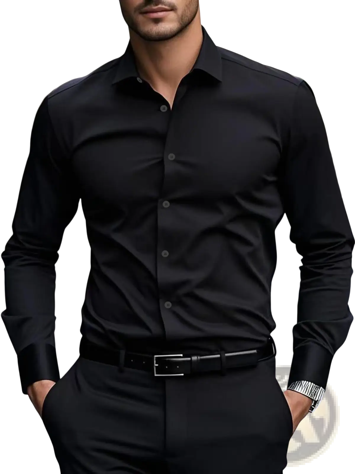 Men's Slim Fit Business Dress Shirt