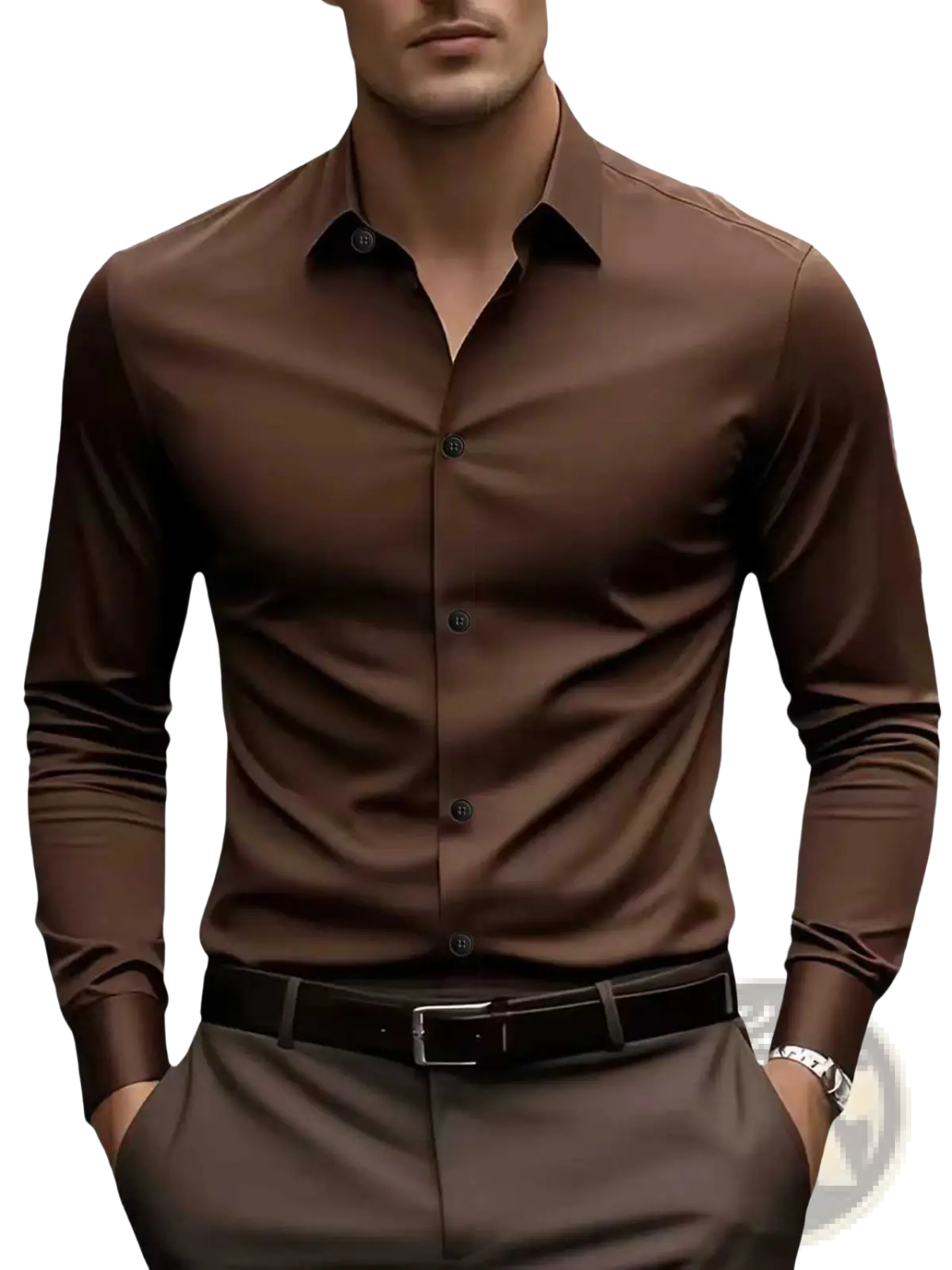 Men's Slim Fit Business Dress Shirt
