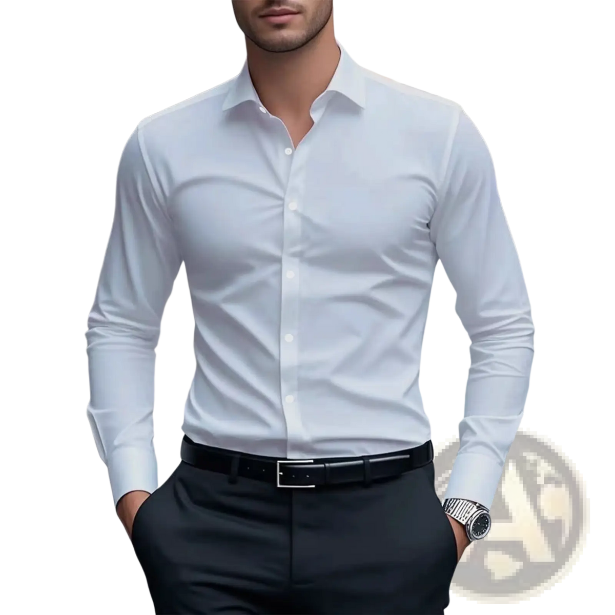 Men's Slim Fit Business Dress Shirt