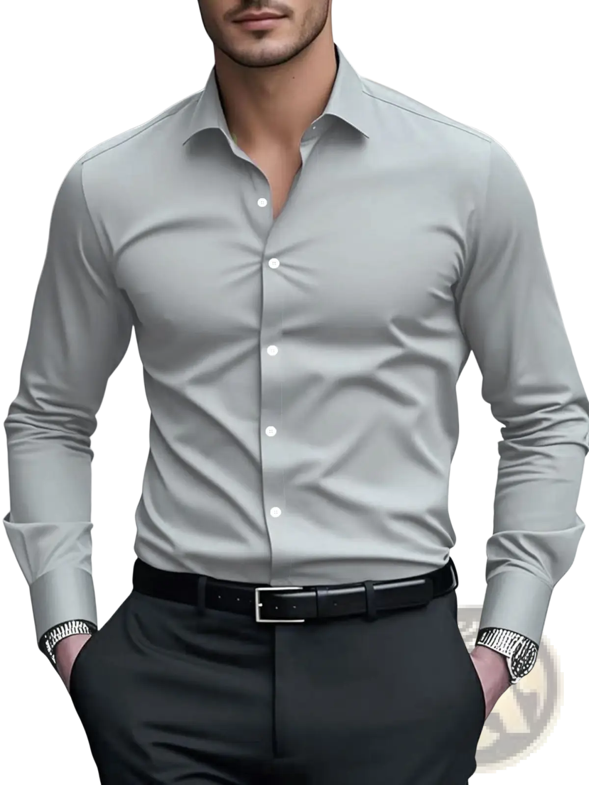 Men's Slim Fit Business Dress Shirt