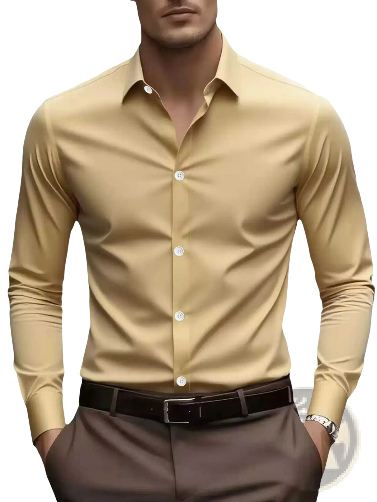 Men's Slim Fit Business Dress Shirt