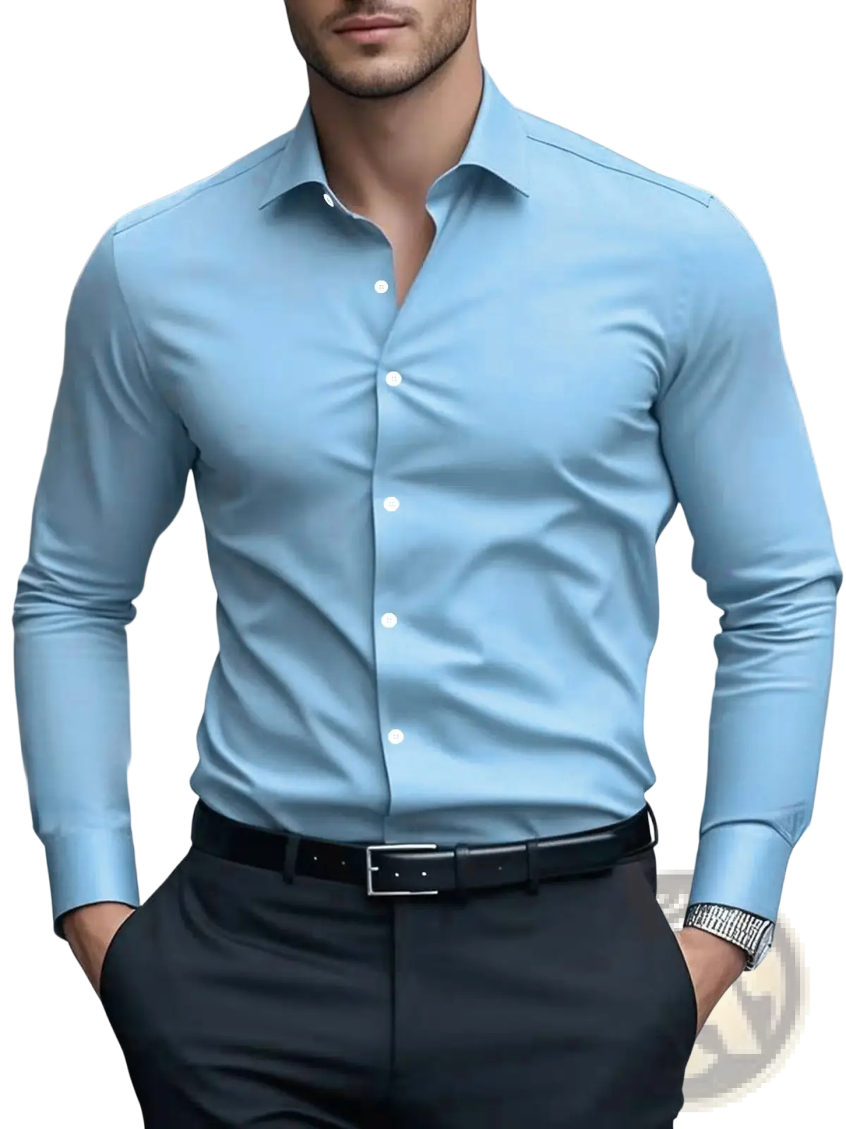 Men's Slim Fit Business Dress Shirt