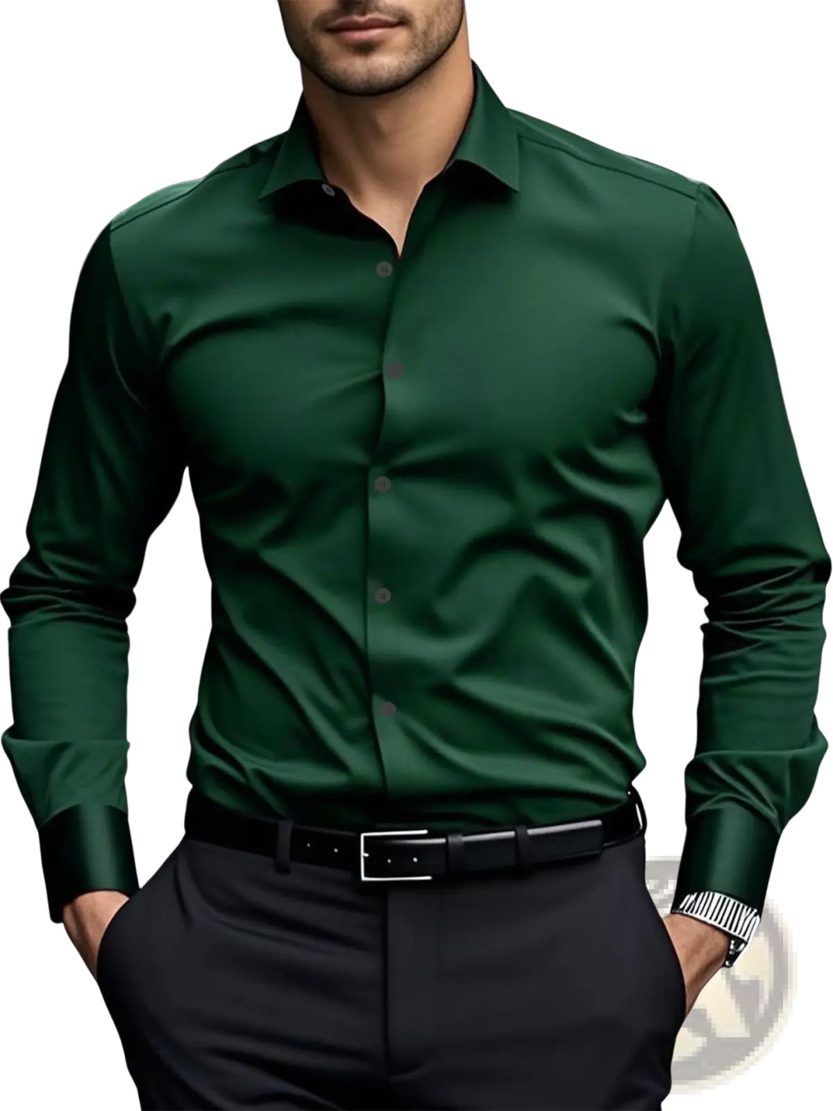 Men's Slim Fit Business Dress Shirt