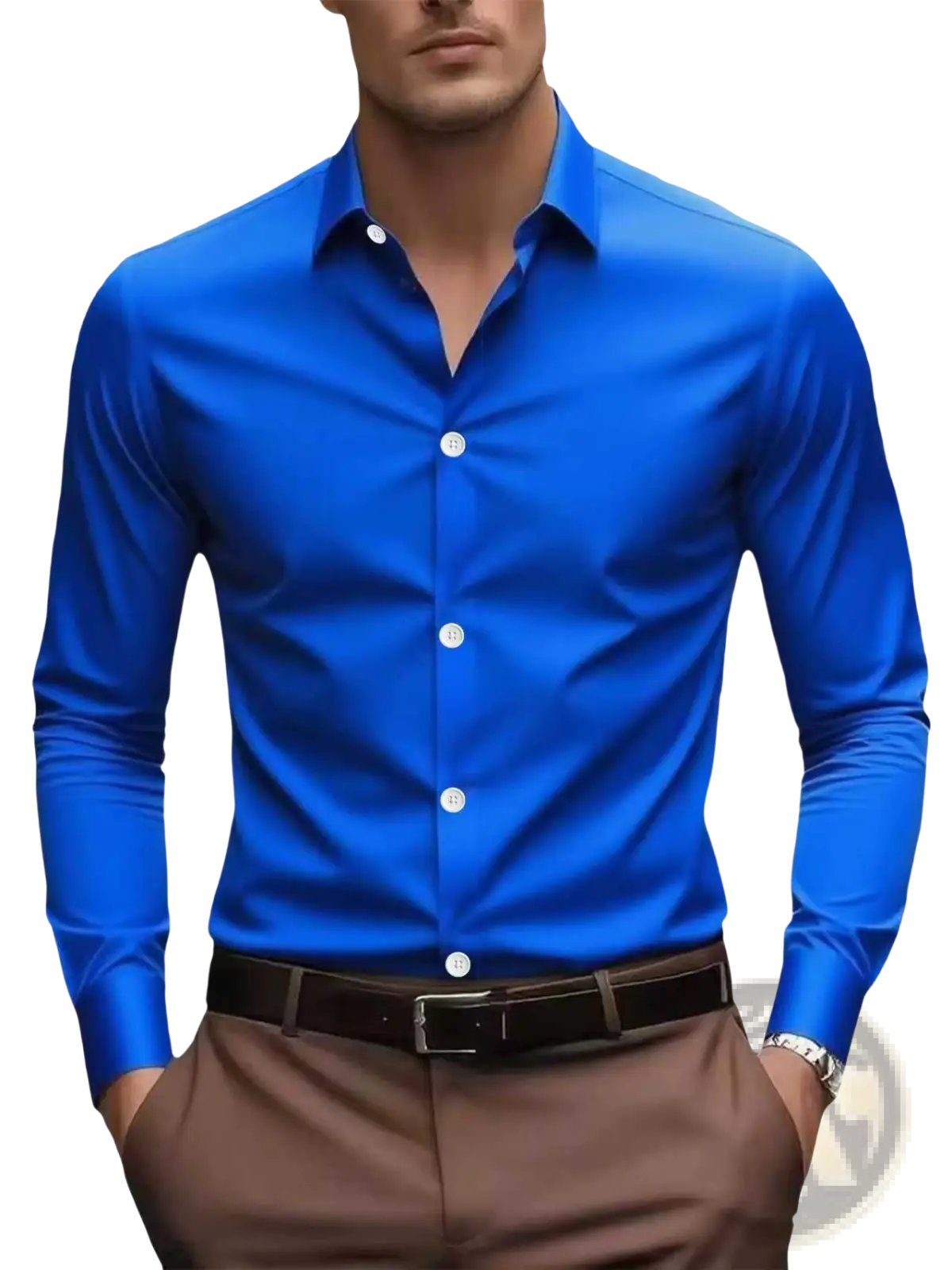 Men's Slim Fit Business Dress Shirt
