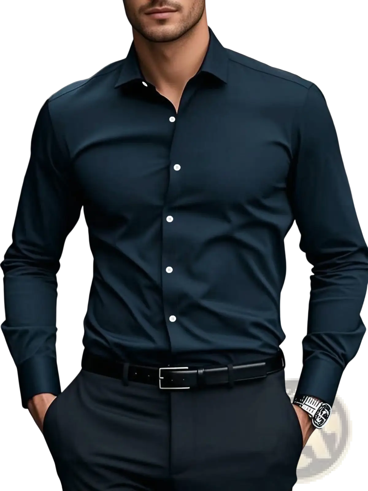 Men's Slim Fit Business Dress Shirt