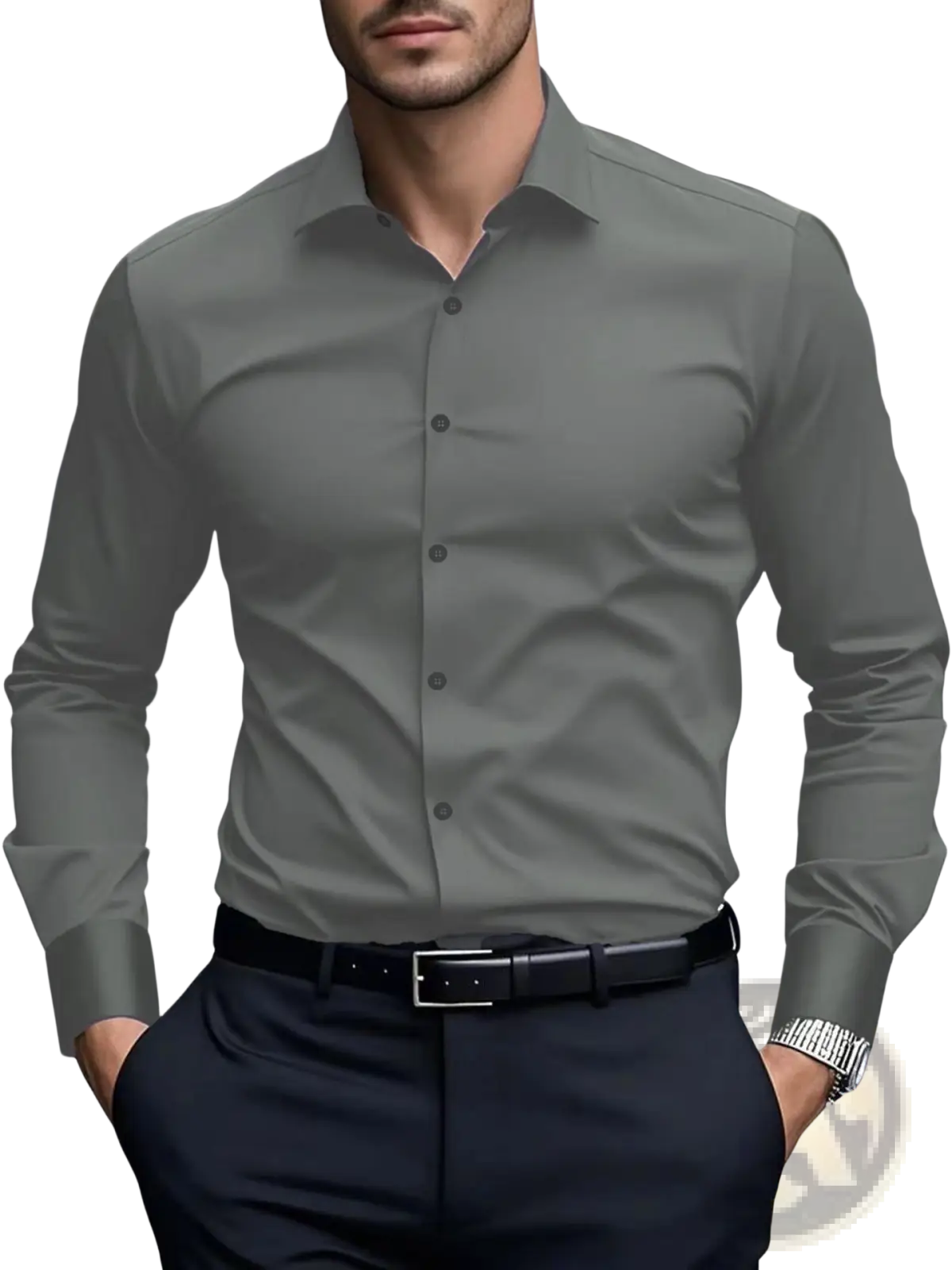 Men's Slim Fit Business Dress Shirt